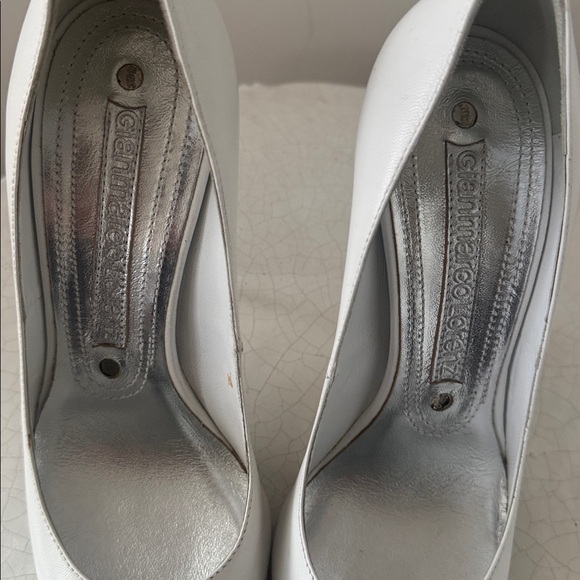 Gianmarco Lorenzi White Leather Stiletto Heels Pointed Toe Corset Soles Size 36 - Picture 9 of 12